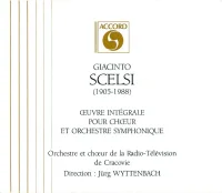 Œuvre Intégrale Pour Chœur Et Orchestre Symphonique