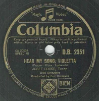 Hear My Song, Violetta / I'll Take You Home Again Kathleen