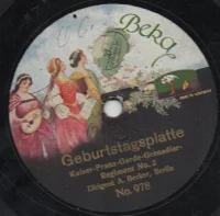 Geburtstagsplatte / Gott Grüße Dich!