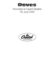 Recorded At Capitol Studios 7th June 2002