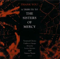 Thank You! - A Tribute To The Sisters Of Mercy