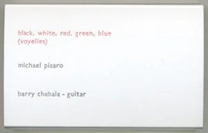 Black, White, Red, Green, Blue (Voyelles)