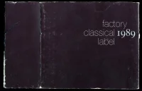 Factory Classical Label 1989