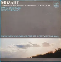 Mozart, Concerto's For Violin And Orchestra Nos. 3, K.216 And 5, K.219.