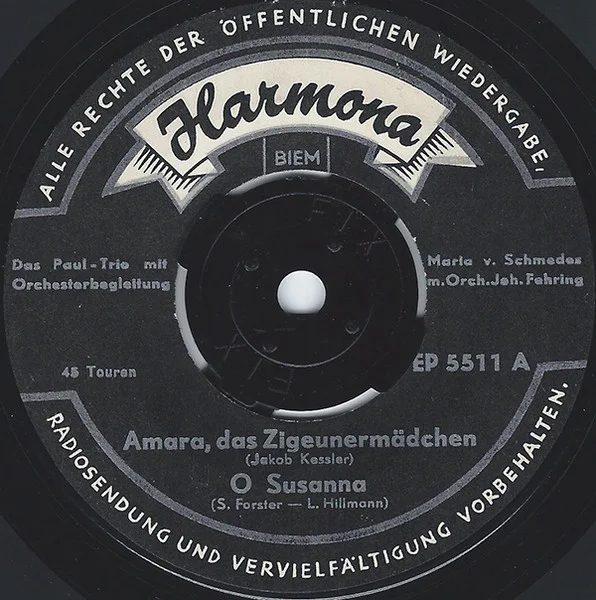 Amara, Das Zigeunermädchen / O Susanna / Die Försterliesel / Justament Du!