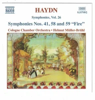 Symphonies Vol. 26 - Symphonies Nos. 41, 58 and 59 "Fire"