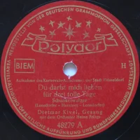 Du Darft Mich Lieben Für Drei Tolle Tage / Nur Am Rhein Möcht' Ich Sein Wenn Der Wein Blüht