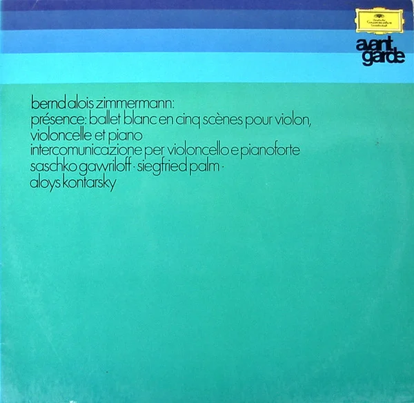 Présence: Ballet Blanc En Cinq Scènes Pour Violon, Violoncelle Et Piano / Intercomunicazione Per Violoncello Et Pianoforte