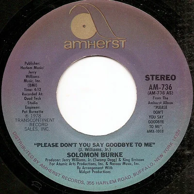Please Don't You Say Goodbye To Me
