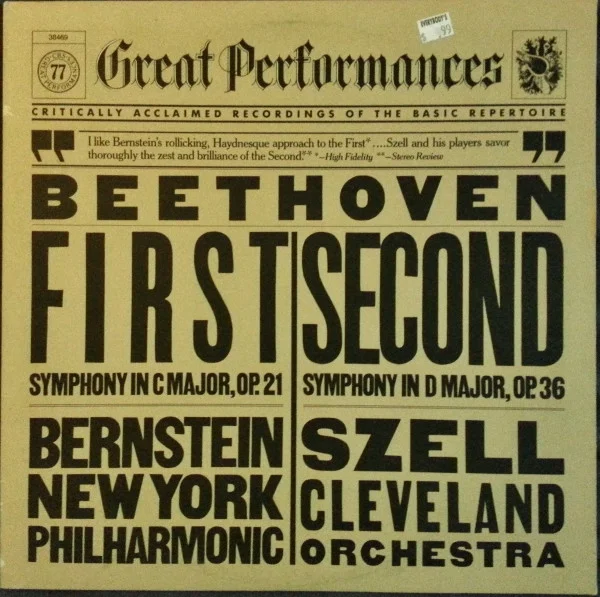 First Symphony In C Major, Op. 21 / Second Symphony In D Major, Op. 36