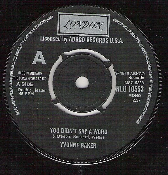 You Didn't Say A Word / Night Owl
