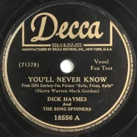 You'll Never Know / Wait For Me Mary
