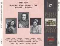1941-1944 Borodin, Egk, Mozart, Orff, Pfitzner, Strauss - Edition Wiener Staatsoper Live Vol. 21