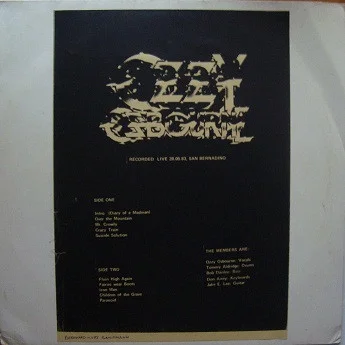 Recorded Live 28.05.83, San Bernardino