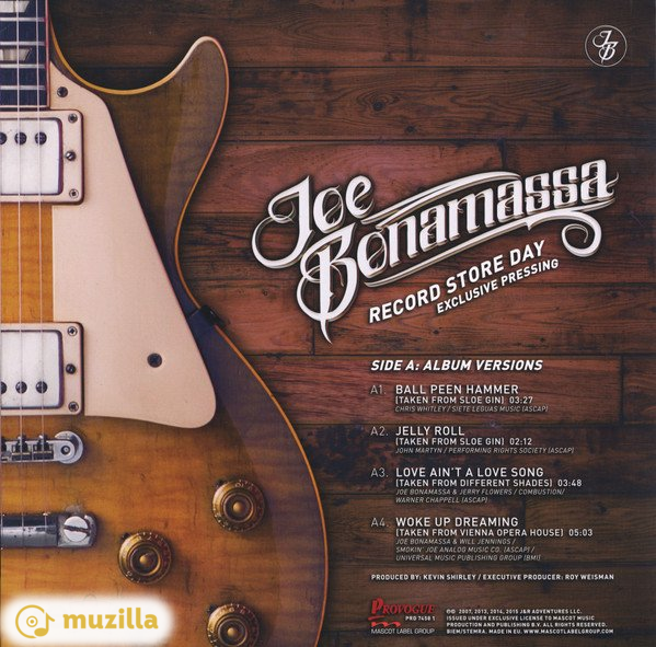 Joe Bonamassa - Record Store Day - Exclusive Pressing LP PRD74581, PRD 7458 1