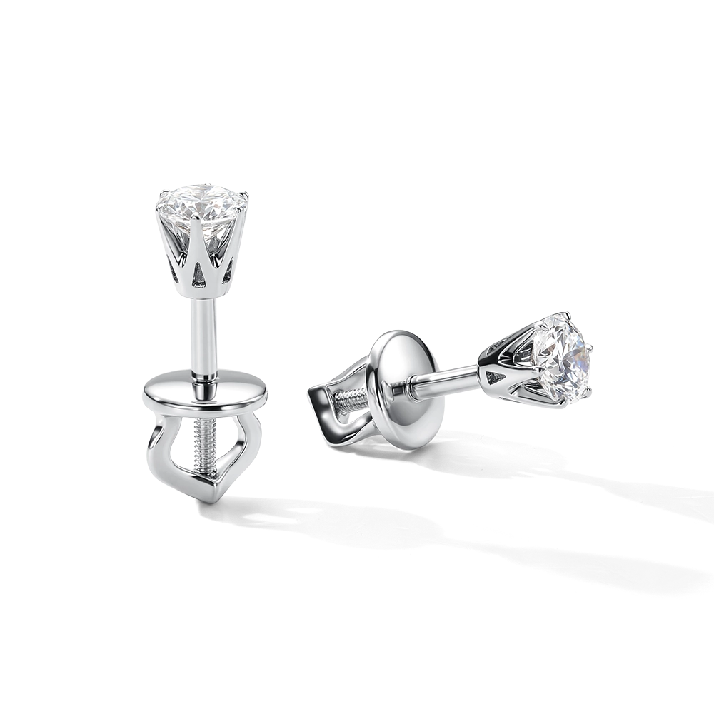 Серьги с бриллиантами 0.60 карата