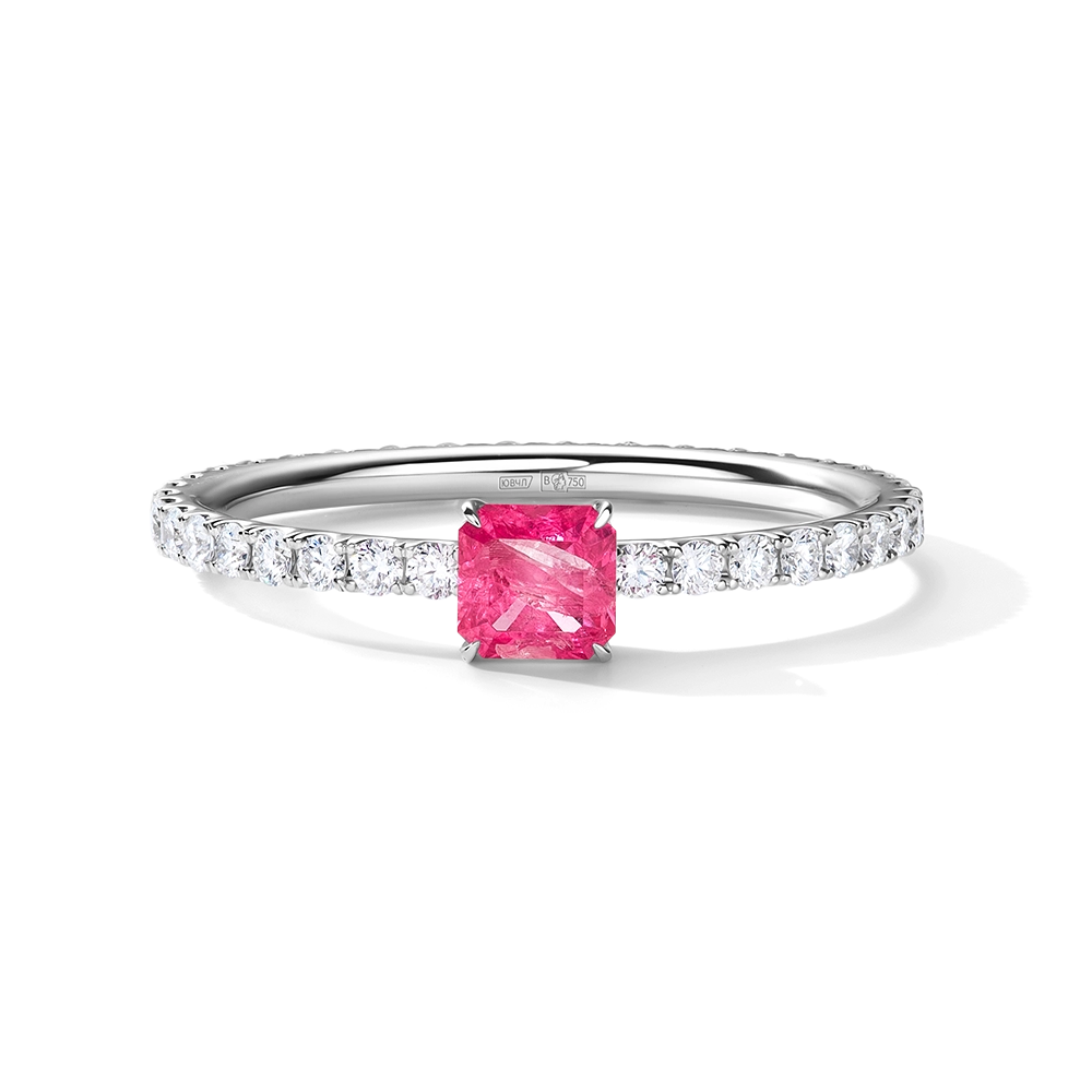 Кольцо с розовой Шпинелью 0.37 карата