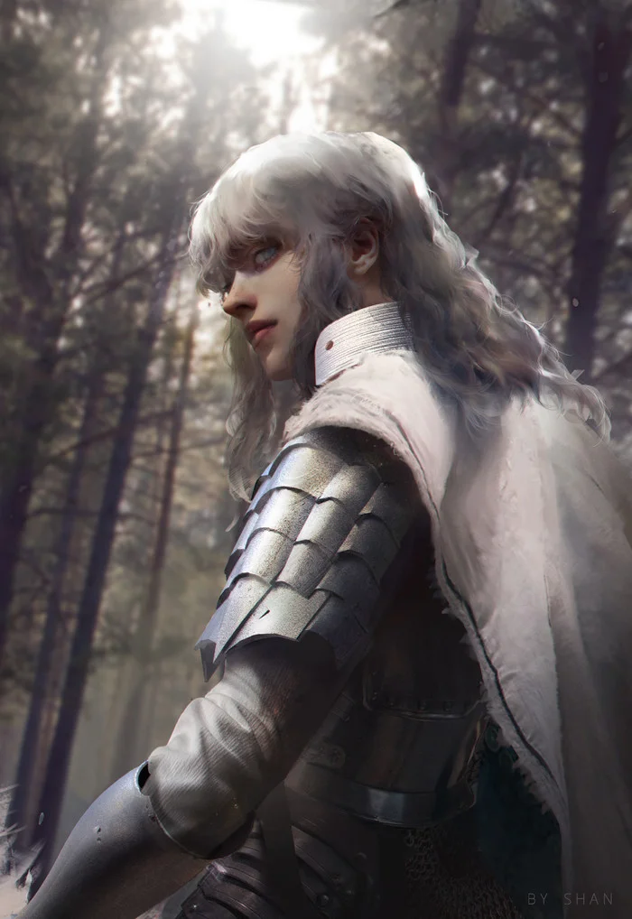 Griffith Anime Art, Аниме, Берсерк, Griffith, Sigizaki ryuuha