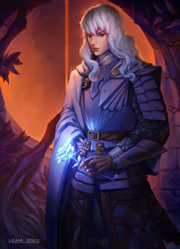 Griffith Anime Art, Аниме, Берсерк, Griffith, Luca lu