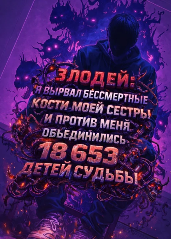 Злодей: Я вырвал бессмертные кости своей сестры и против меня объединились 18 653 Детей судьбы