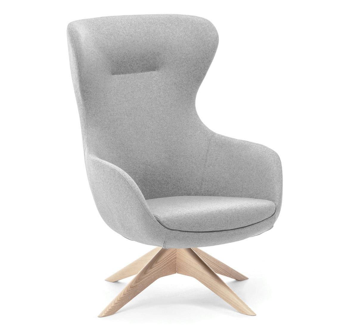 ELEGANCE Wood Кресло крутящ СВ.СЕРЫЙ
