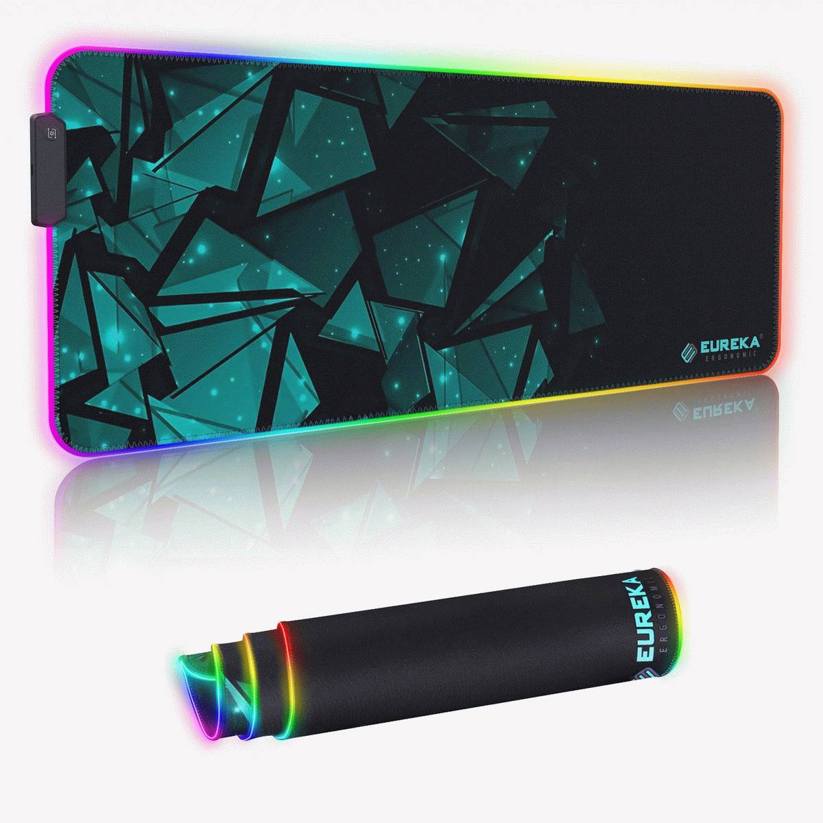 Коврик для мыши и клавитатуры с RGB-подсветкой EUREKA JC-01