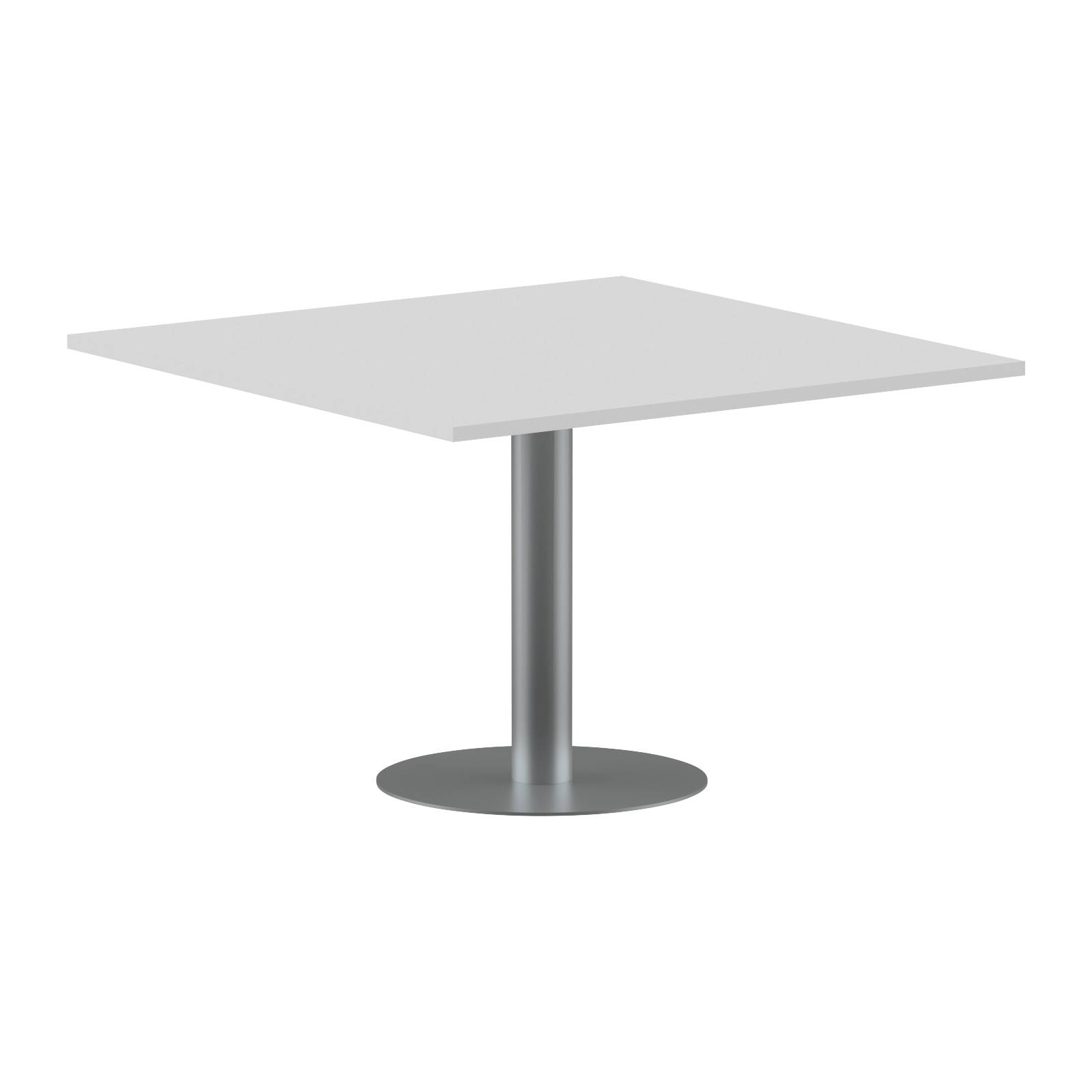 Конференц стол ПРГ-6 Белый/Алюминий 1200х1200х750 IMAGO