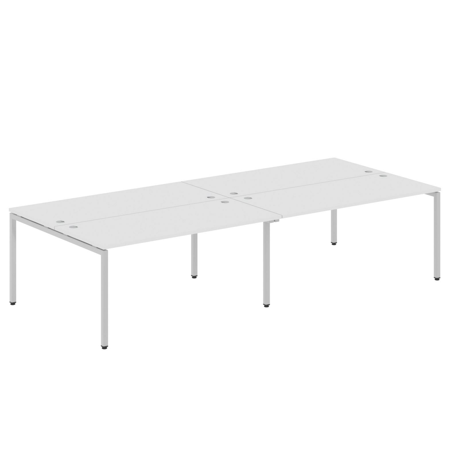 Стол 4-х местный XWST 3214 Белый/Алюминий 3206х1406х750 XTEN-S