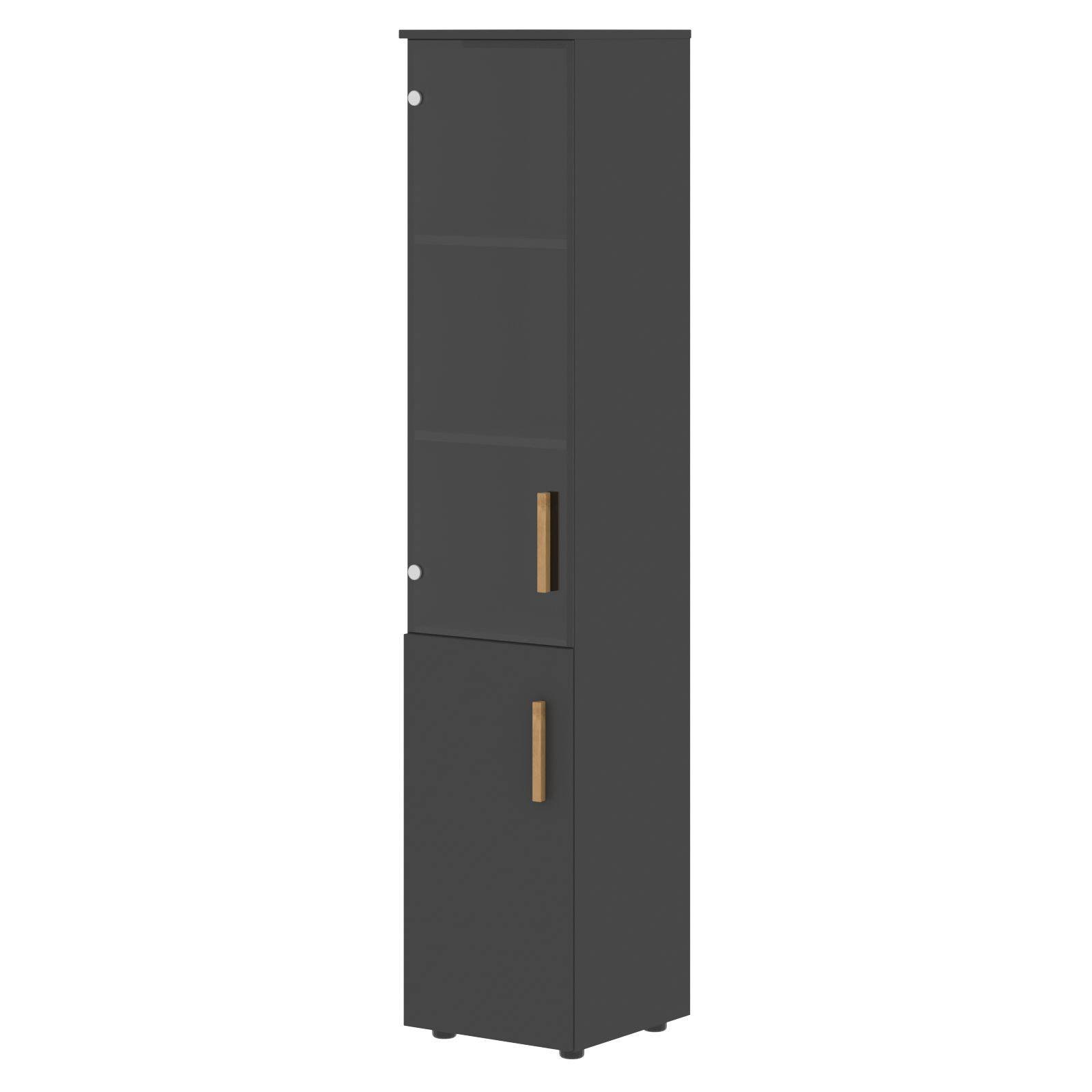 Шкаф колонка комбинированая (L) с топом FHC 40.2(L) Черный графит/Черный графит 404х429х1983 FORTA