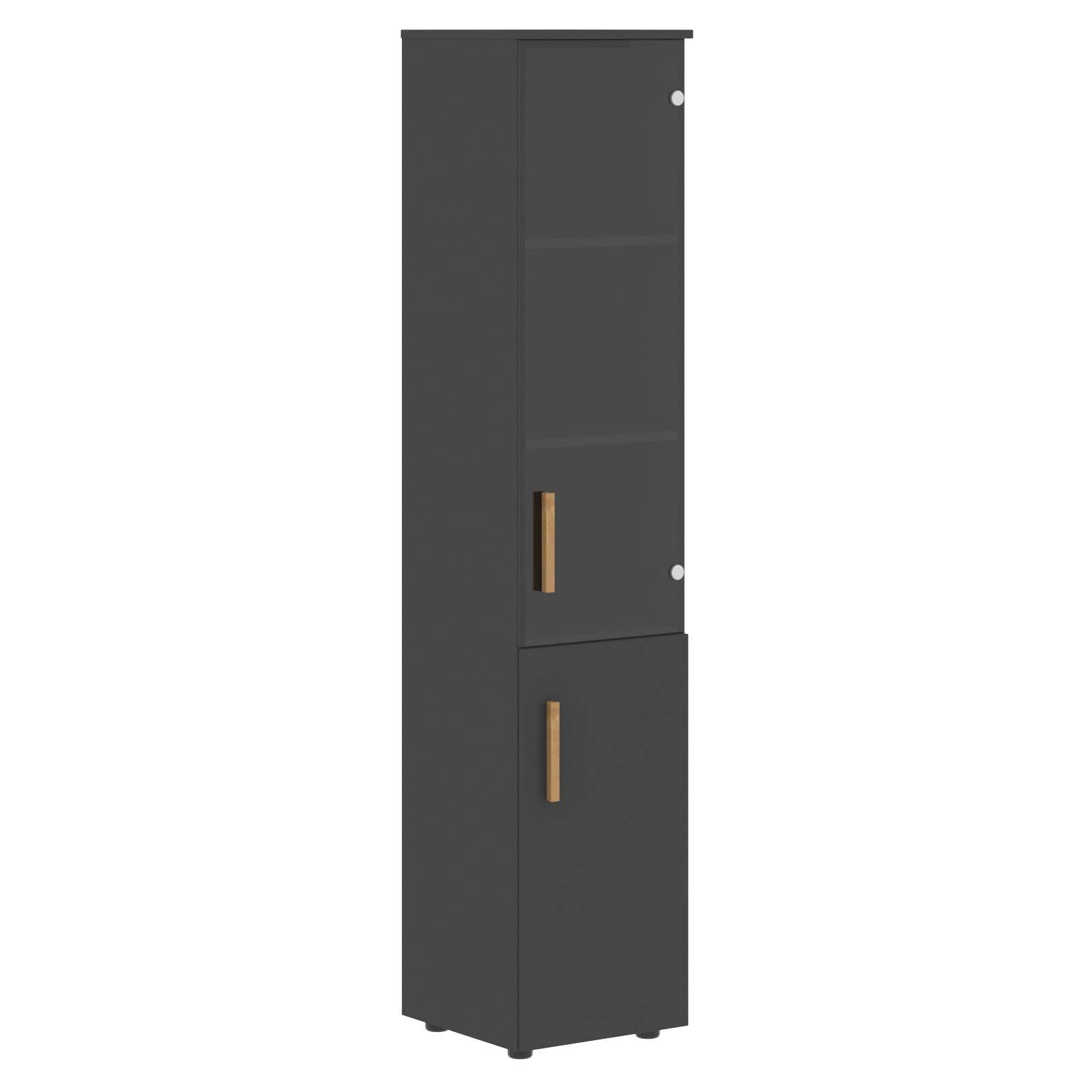 Шкаф колонка комбинированая (R) с топом FHC 40.2(R) Черный графит/Черный графит 404х429х1983 FORTA