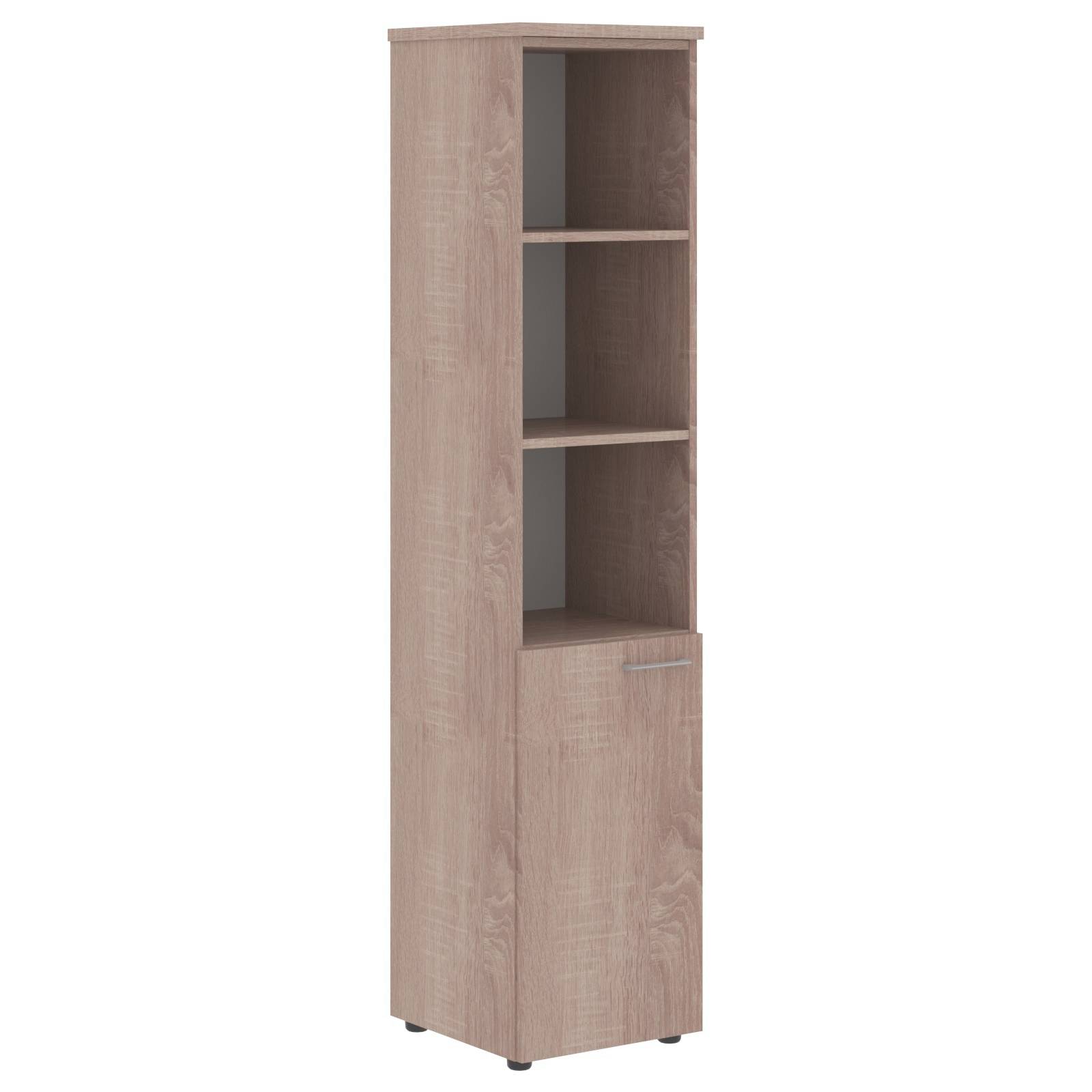 Шкаф колонка с глухой малой дверью (L) и топом XHC 42.5(L) Дуб Сонома 432х432х1955 XTEN