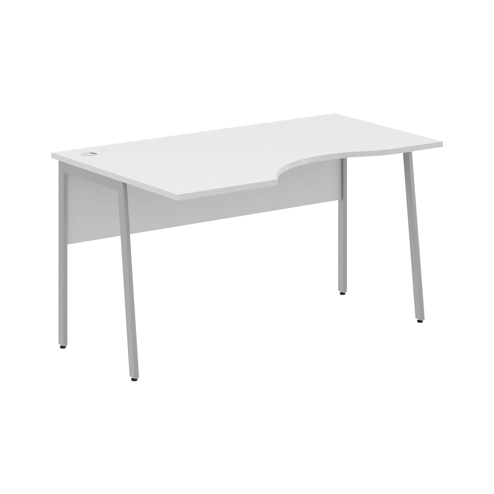 Стол прямой СА-2P(L) Белый/Алюминий 1400х900х755 IMAGO PLUS