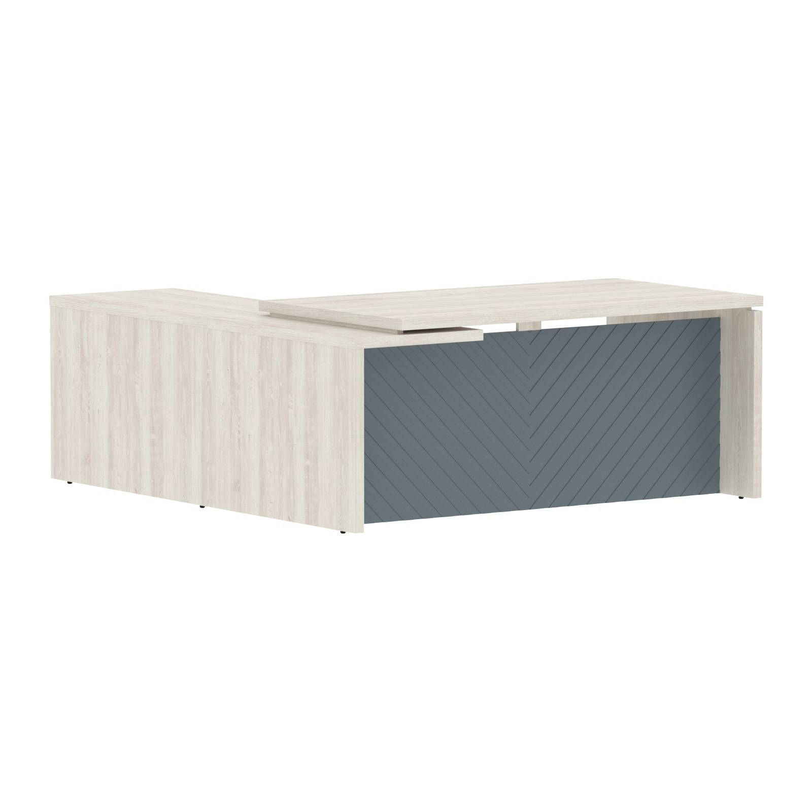 Стол руководителя TLCT 1820(R) Сосна Эдмонт Z/Серо-голубой 1800х2000х750 TORR LUX