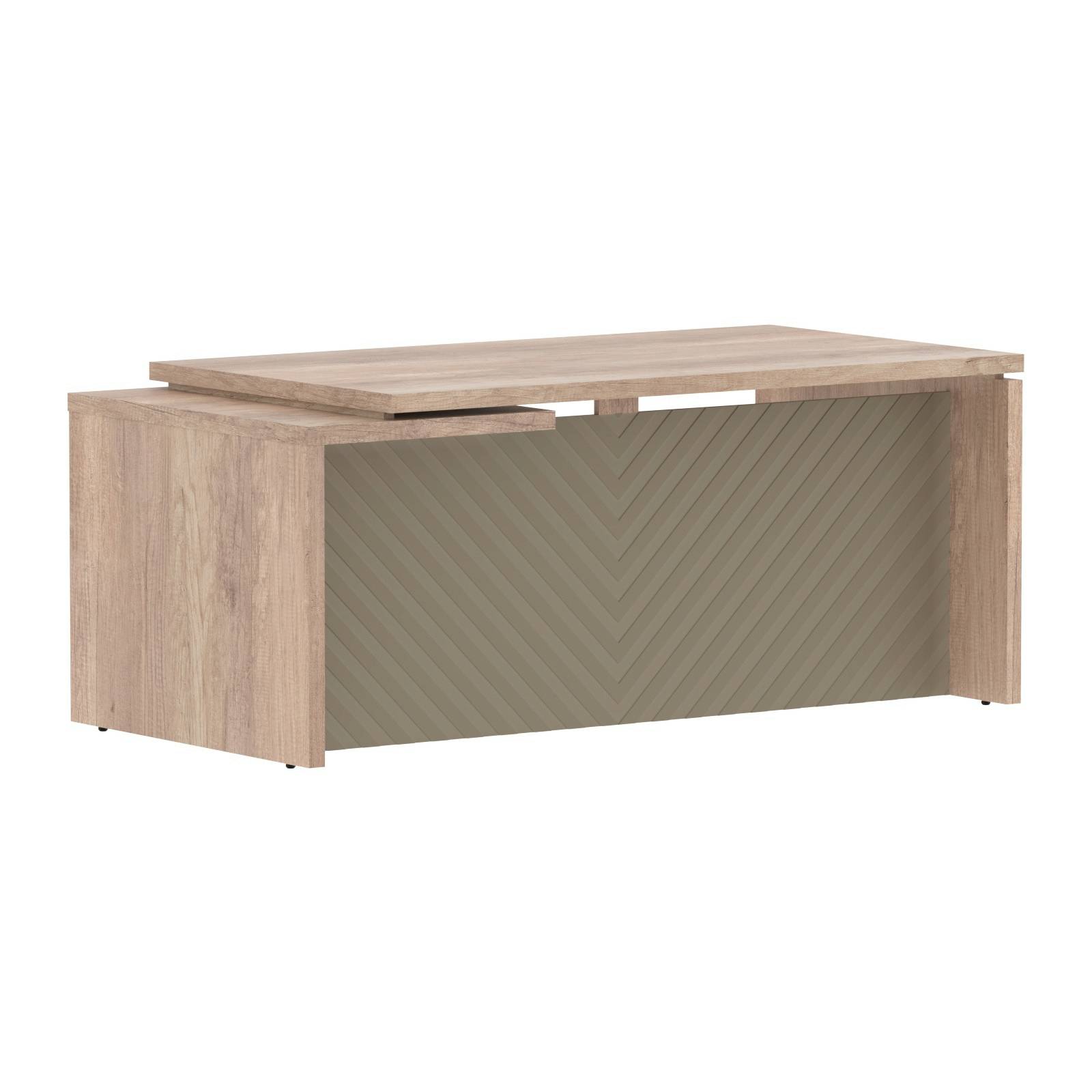 Стол руководителя TLCT 189(R) Дуб Каньон Z/Капучино 1800х900х750 TORR LUX
