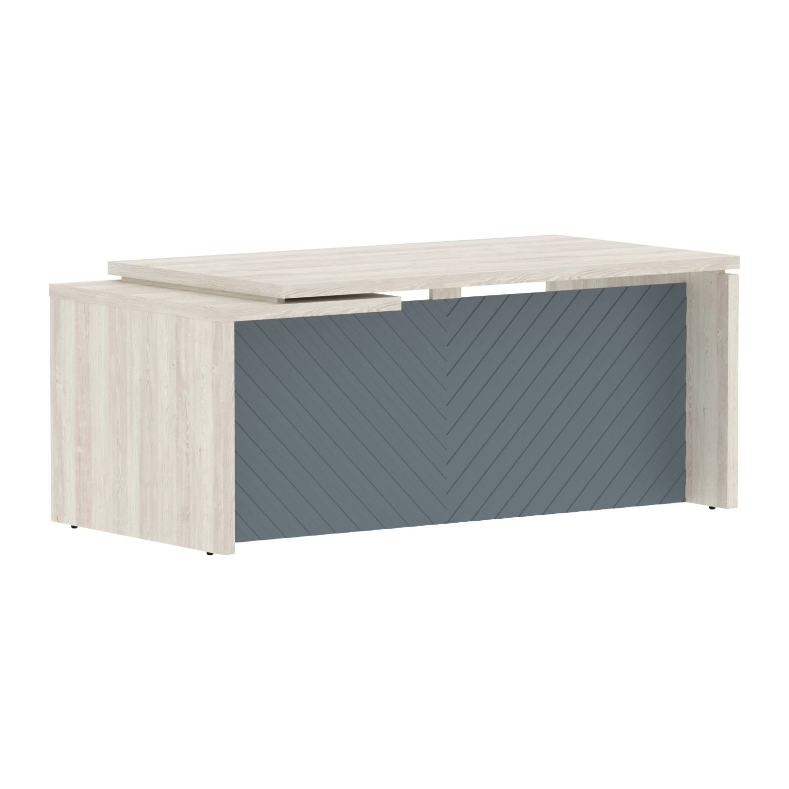 Стол руководителя TLCT 189(R) Сосна Эдмонт Z/Серо-голубой 1800х900х750 TORR LUX