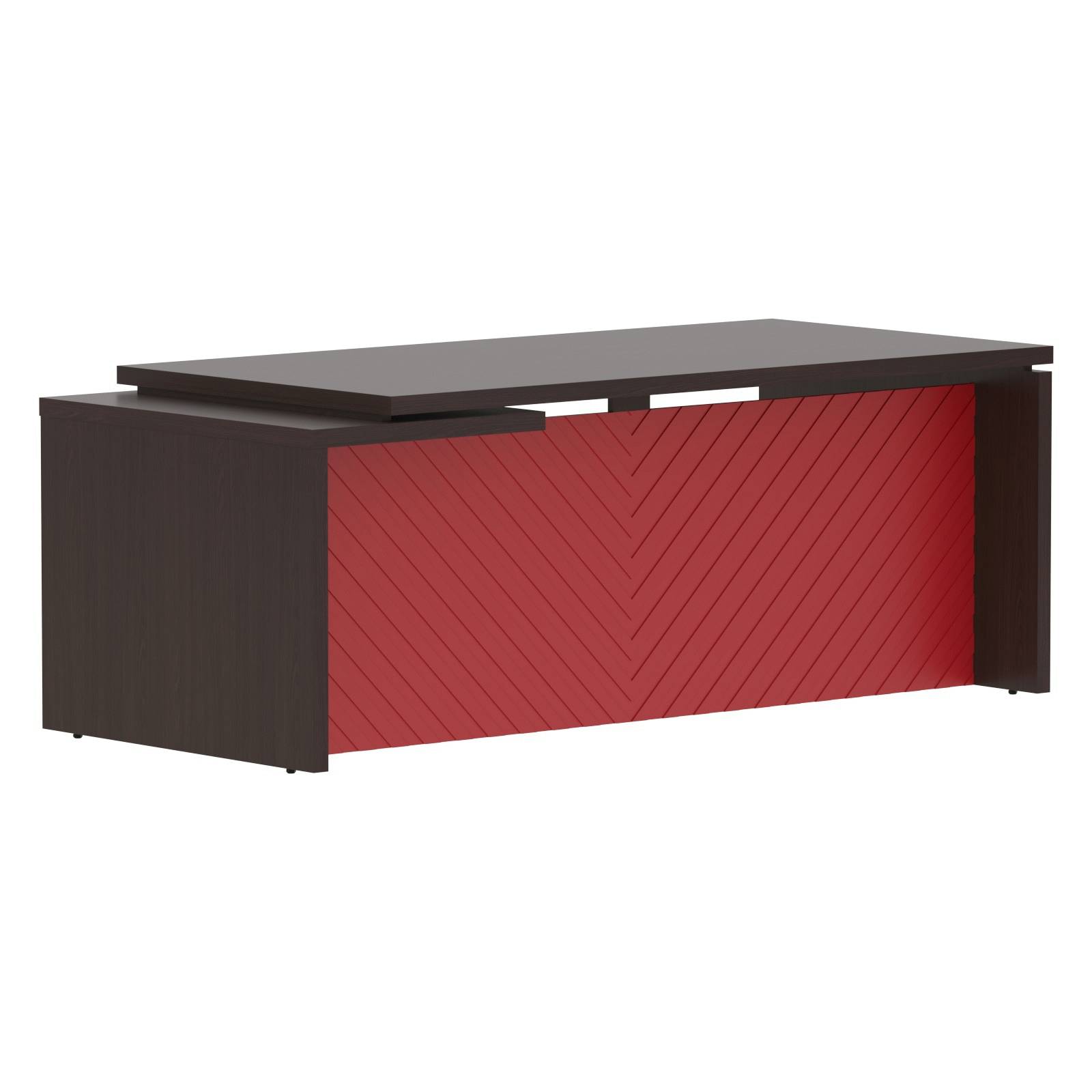 Стол руководителя TLCT 209(R) Венге Магия Z/Красный 2000х900х750 TORR LUX