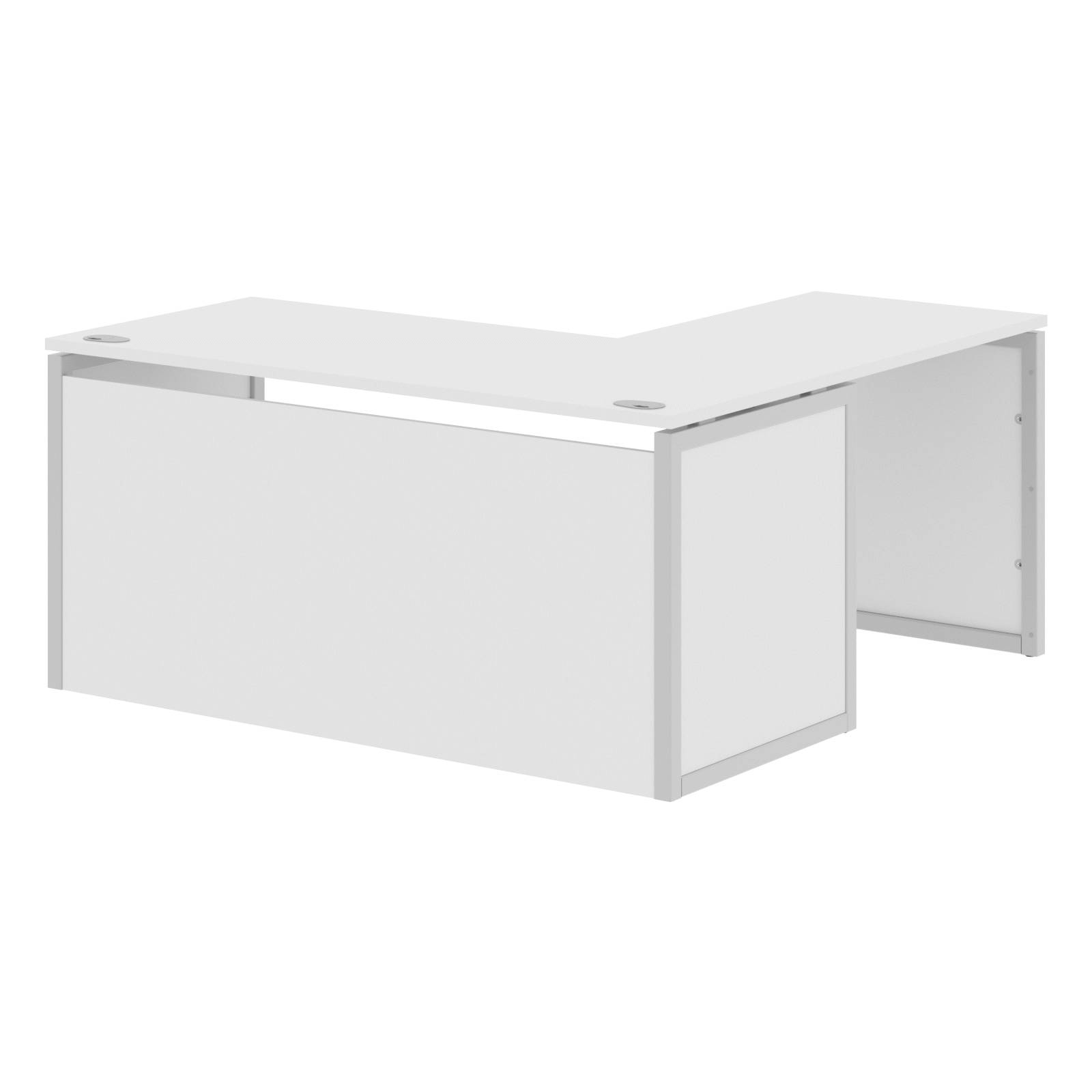 Стол угловой XQPCT 1615H Белый/Алюминий 1600х1500х750 XTEN-QP