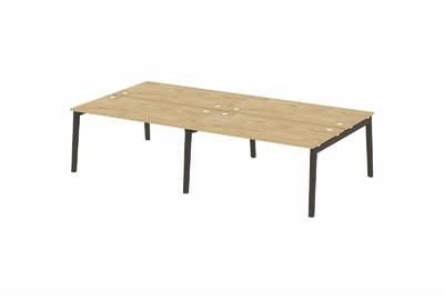 Рабочая станция на деревянных опорах Onix wood OW.D.RS-4.4.8