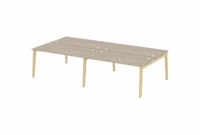 Рабочая станция на деревянных опорах Onix wood OW.D.RS-4.4.8