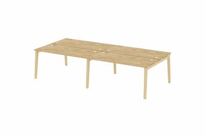 Рабочая станция на деревянных опорах Onix wood OW.D.RS-4.4.7