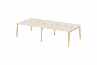 Рабочая станция на деревянных опорах Onix wood OW.D.RS-4.4.7