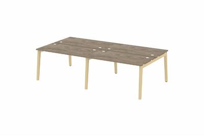 Рабочая станция на деревянных опорах Onix wood OW.D.RS-4.3.7