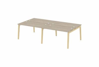 Рабочая станция на деревянных опорах Onix wood OW.D.RS-4.3.7