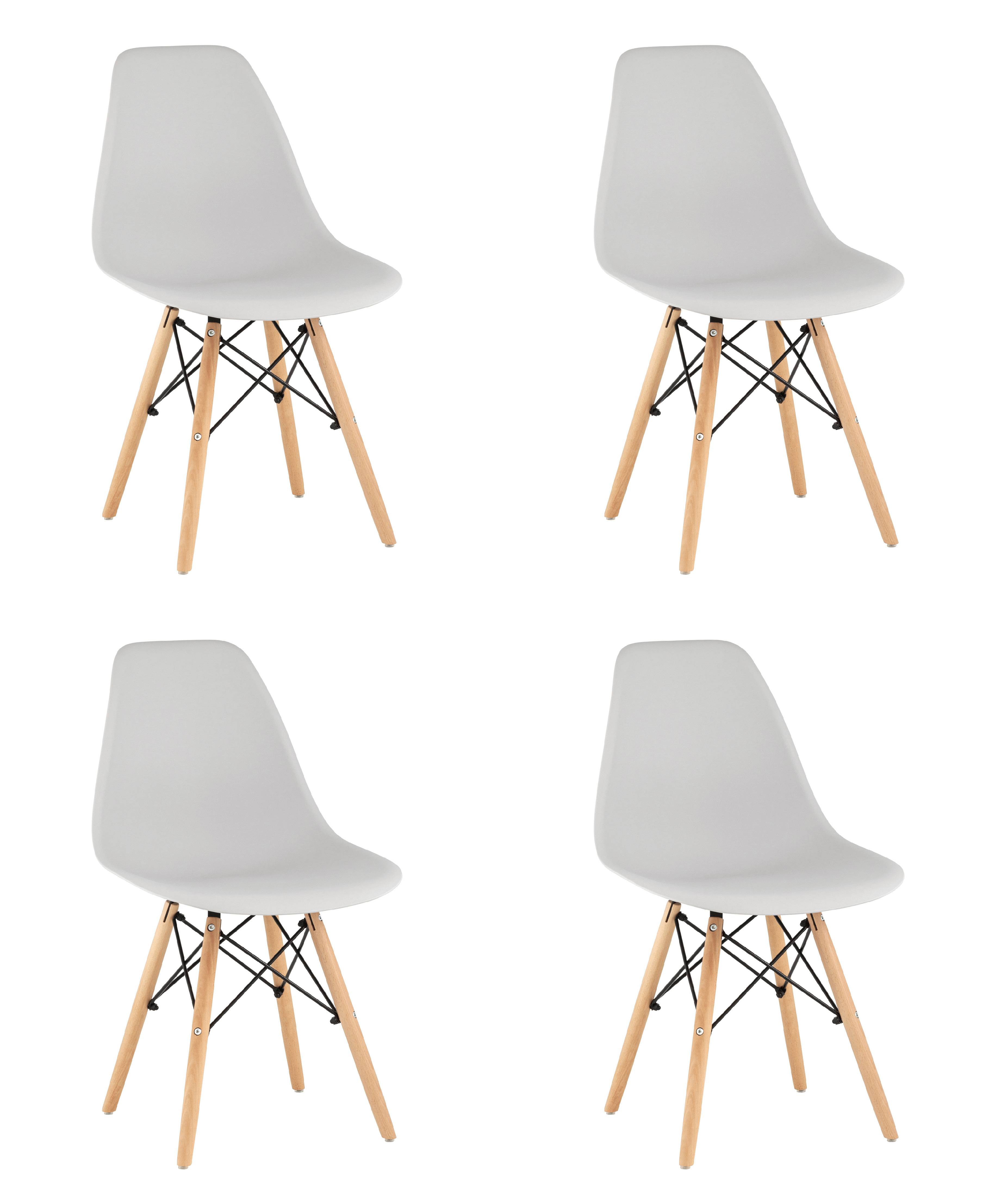 Стул Eames Style DSW светло-серый x4