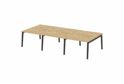 Рабочая станция на деревянных опорах Onix wood OW.D.RS-6.2.8