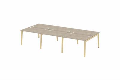 Рабочая станция на деревянных опорах Onix wood OW.D.RS-6.2.8