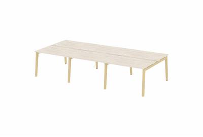 Рабочая станция на деревянных опорах Onix wood OW.D.RS-6.2.8