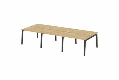 Рабочая станция на деревянных опорах Onix wood OW.D.RS-6.2.7
