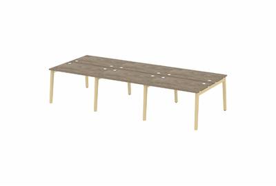 Рабочая станция на деревянных опорах Onix wood OW.D.RS-6.2.7