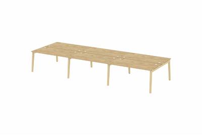 Рабочая станция на деревянных опорах Onix wood OW.D.RS-6.4.8